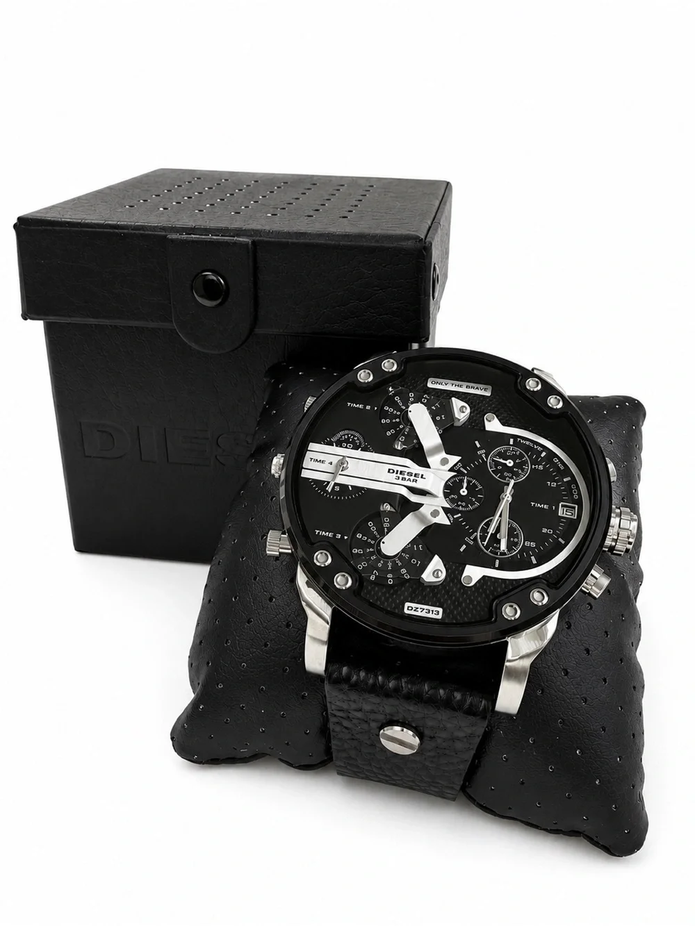 NEW Diesel Black and Silver Oversized Multi-Function Watch DZ7313